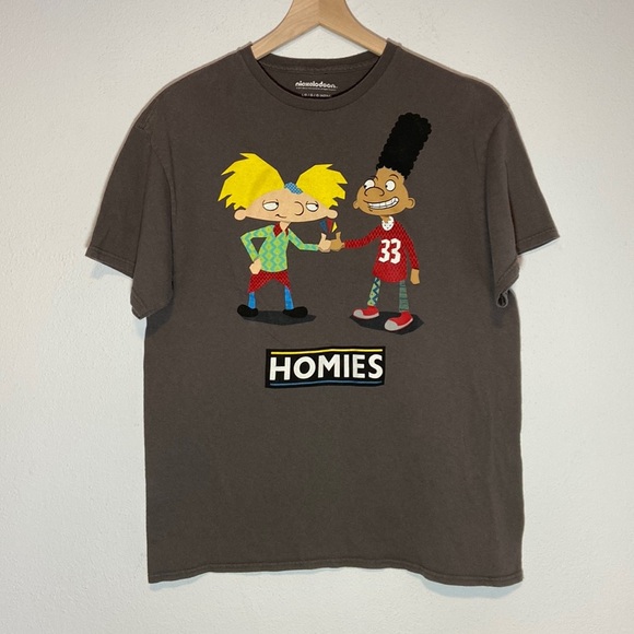 Nickelodeon Hey Arnold Homies Graphic Tee Size Large 90s Cartoons - Picture 1 of 5